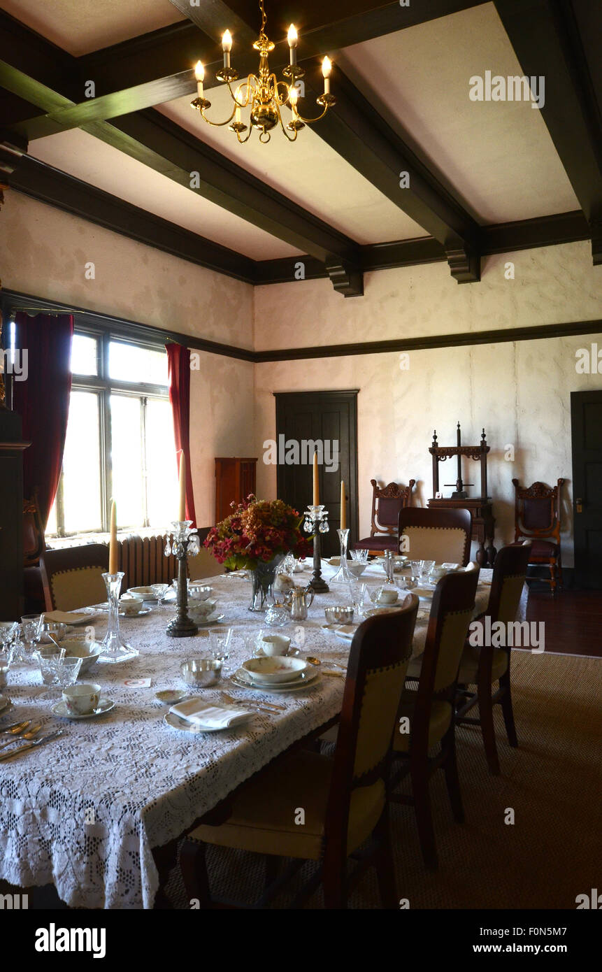 Interior of Sir William Van Horne's home on Ministers Island, New Brunswick Stock Photo Alamy