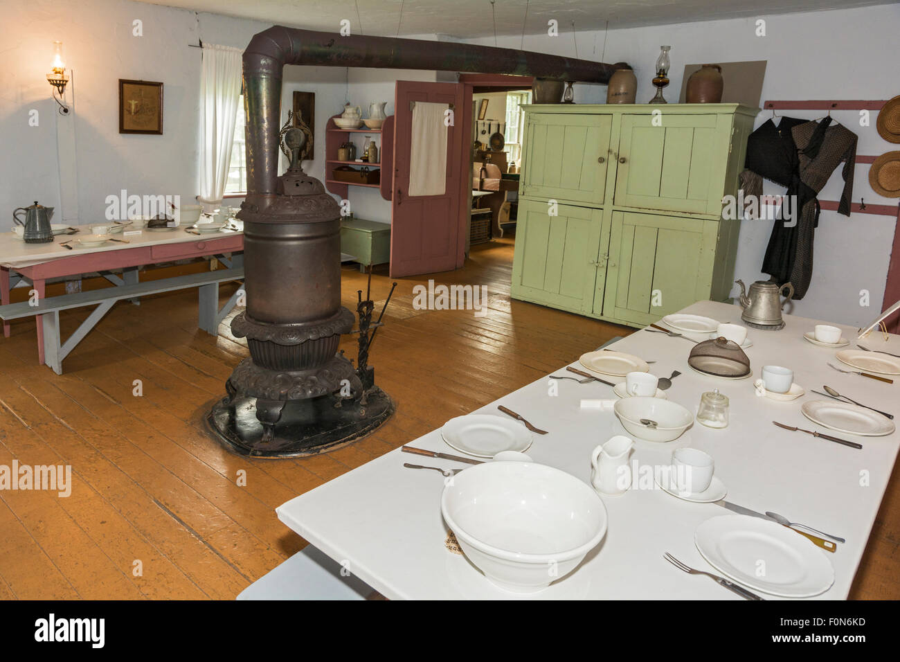 Iowa, Amana Colonies, Middle Amana, Communal Kitchen, operated 1863-1932, preserved circa 1932 Stock Photo