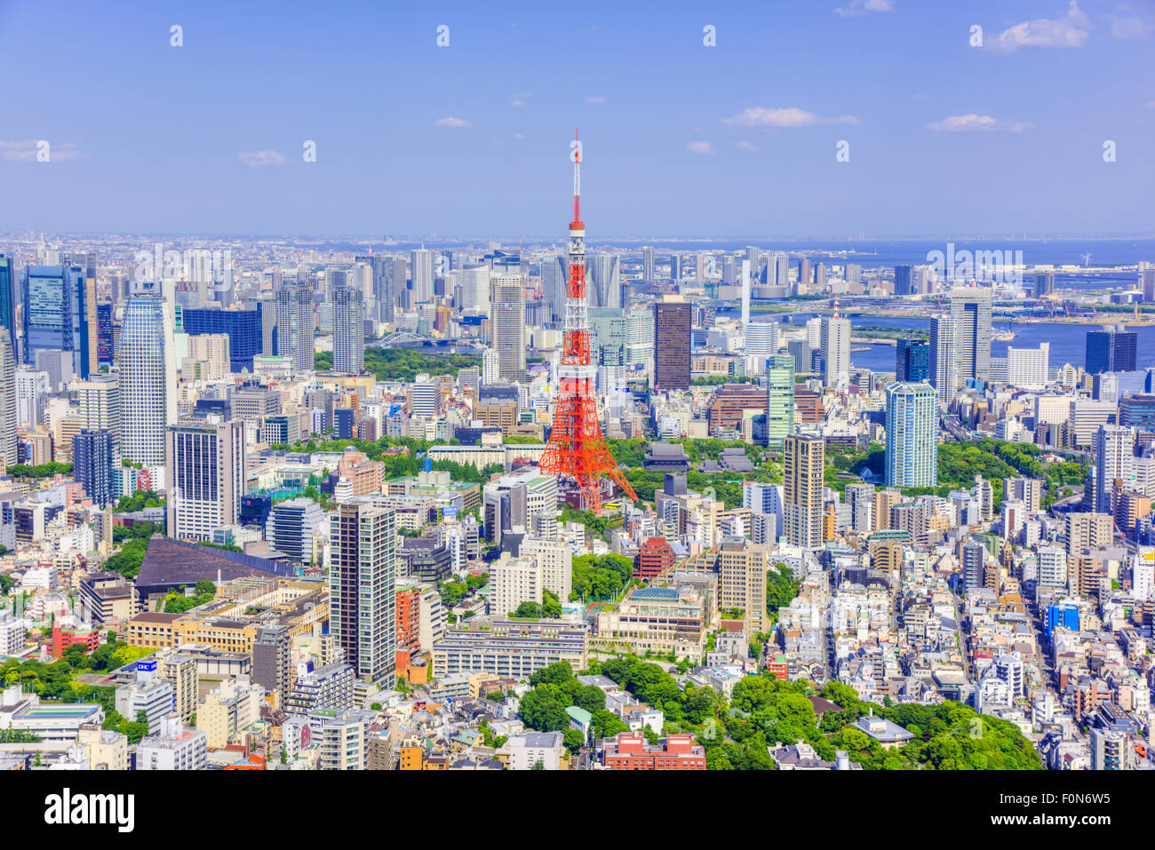 Tokyo Tower view from Roppongi Hills observatory, Minato-Ku,Tokyo,Japan Stock Photo