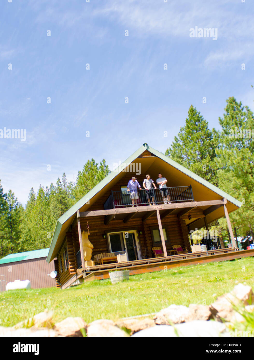 Cabin in Crouch Idaho Stock Photo Alamy