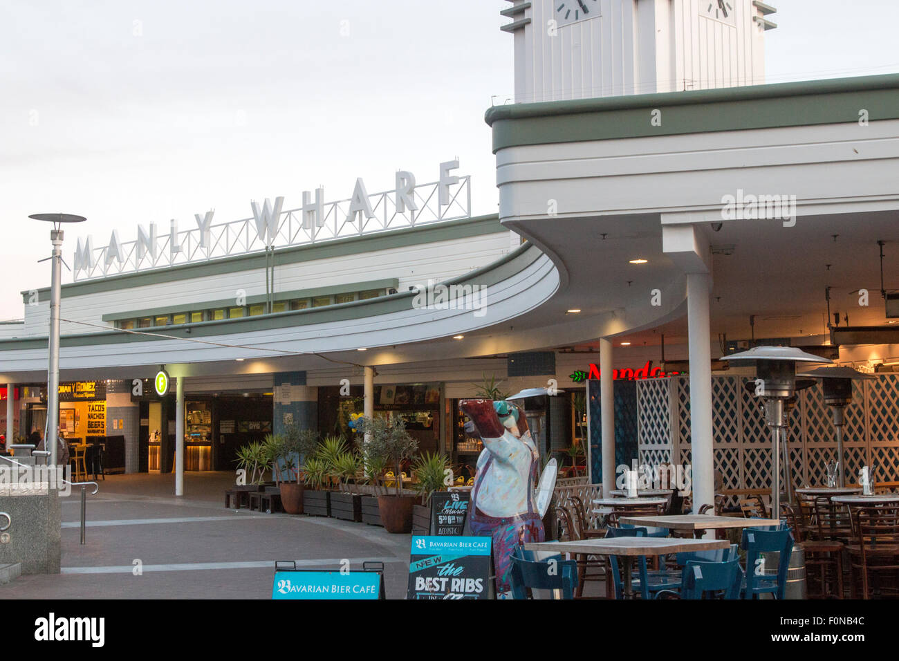 Manly wharf , beach suburb of Sydney in the early evening,new south wales,australia Stock Photo