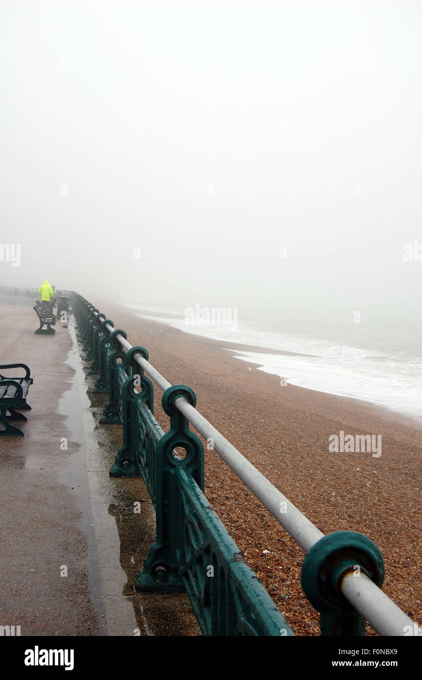 Hove seafront on a foggy day Stock Photo - Alamy