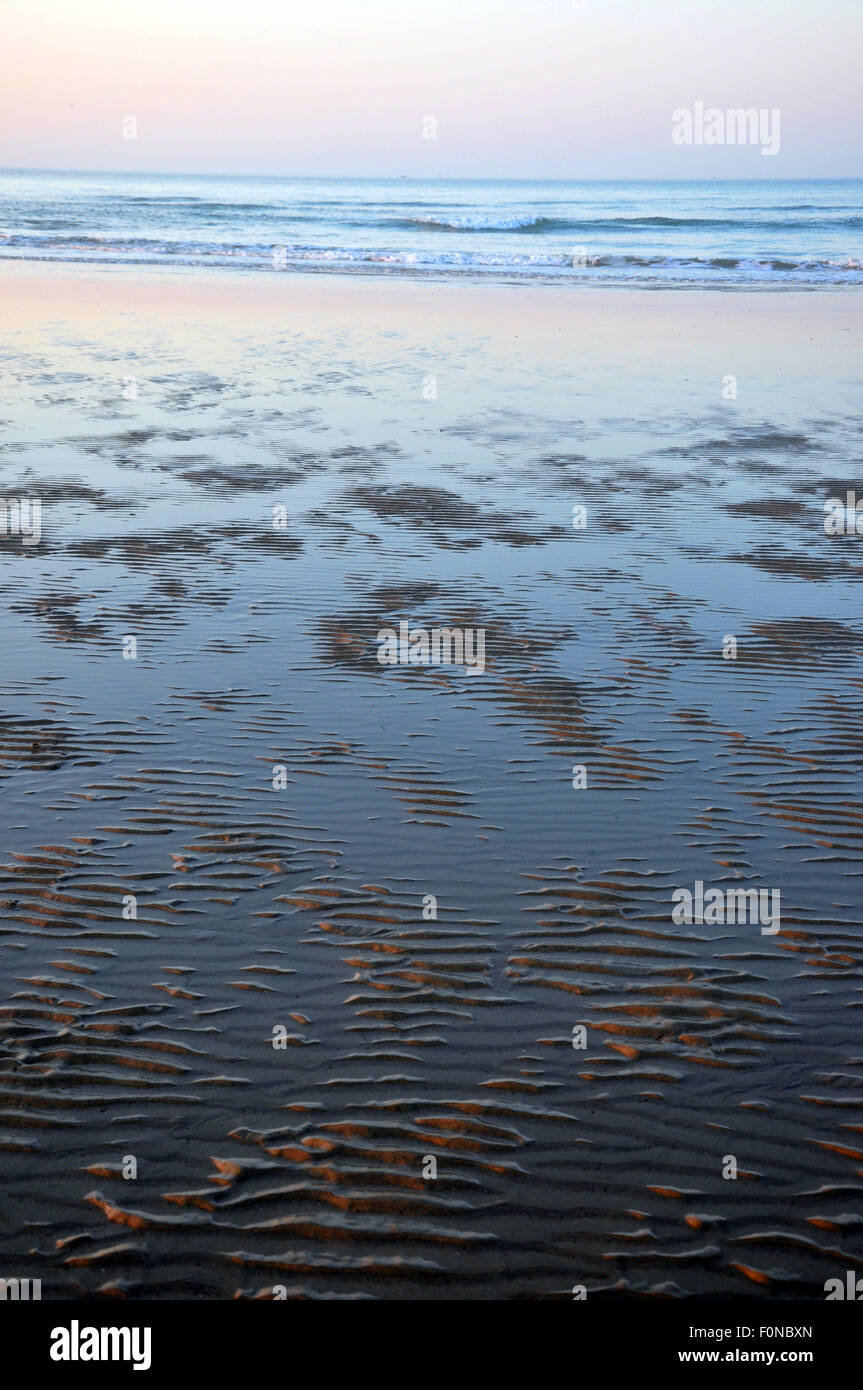 Beach in Brighton at low tide Stock Photo