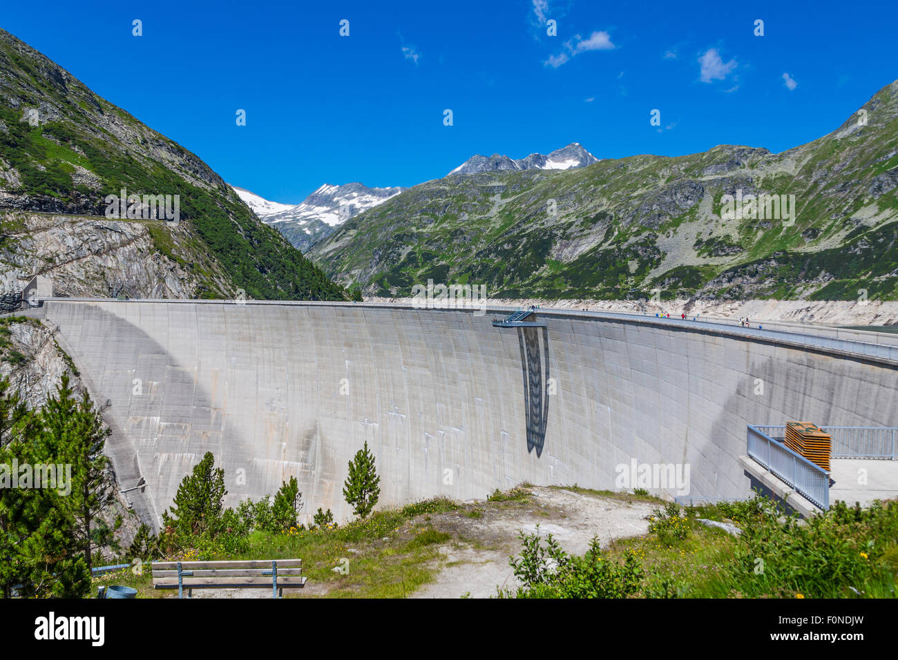 Big dam in the mountains Stock Photo