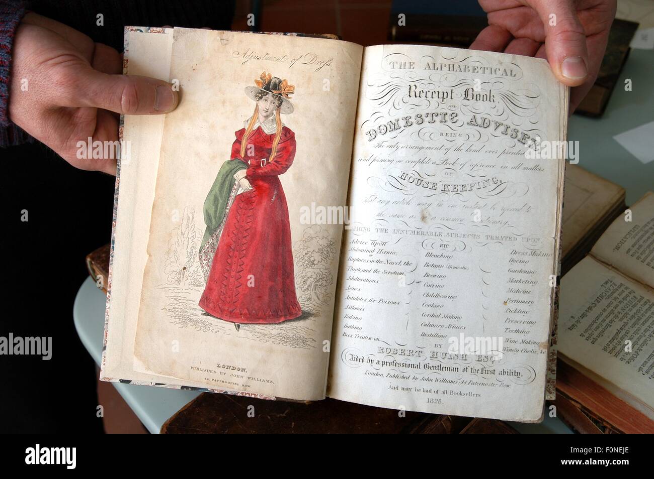 Italy, University of Gastronomic Sciences, center of Pollenzo (Cuneo), collection of ancient cookbooks Stock Photo