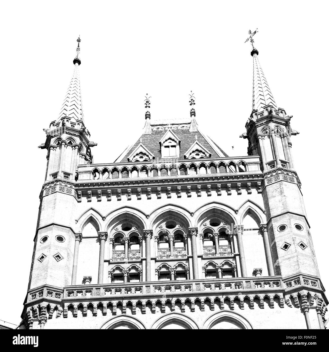Victorian window frame Black and White Stock Photos & Images - Alamy
