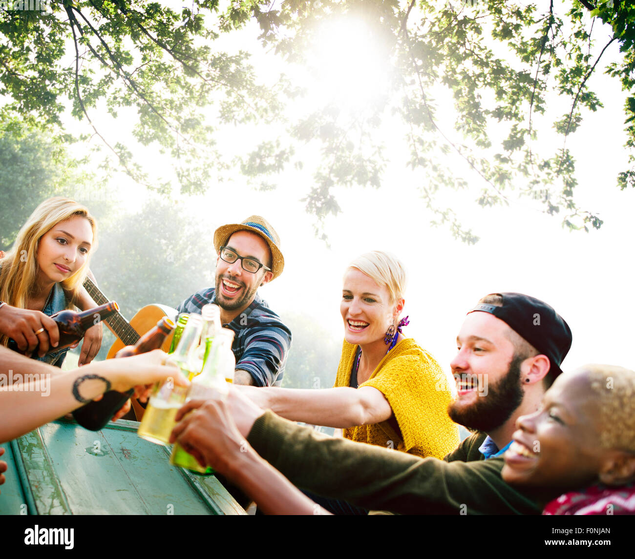 Diverse People Friends Hanging Out Concept Stock Photo