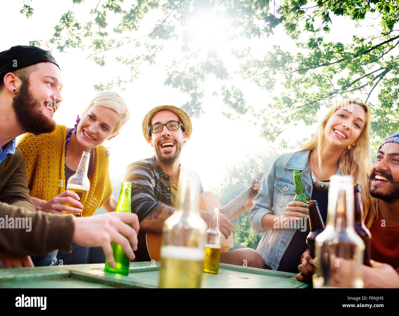 Diverse People Friends Hanging Out Concept Stock Photo