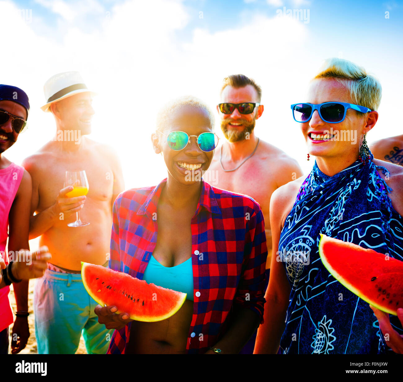 diverse-group-people-beach-party-dancing-concept-stock-photo-alamy