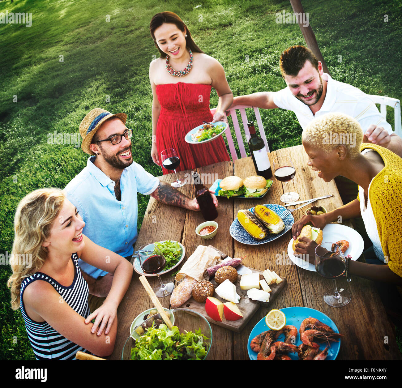 Diverse People Party Togetherness Friendship Concept Stock Photo - Alamy