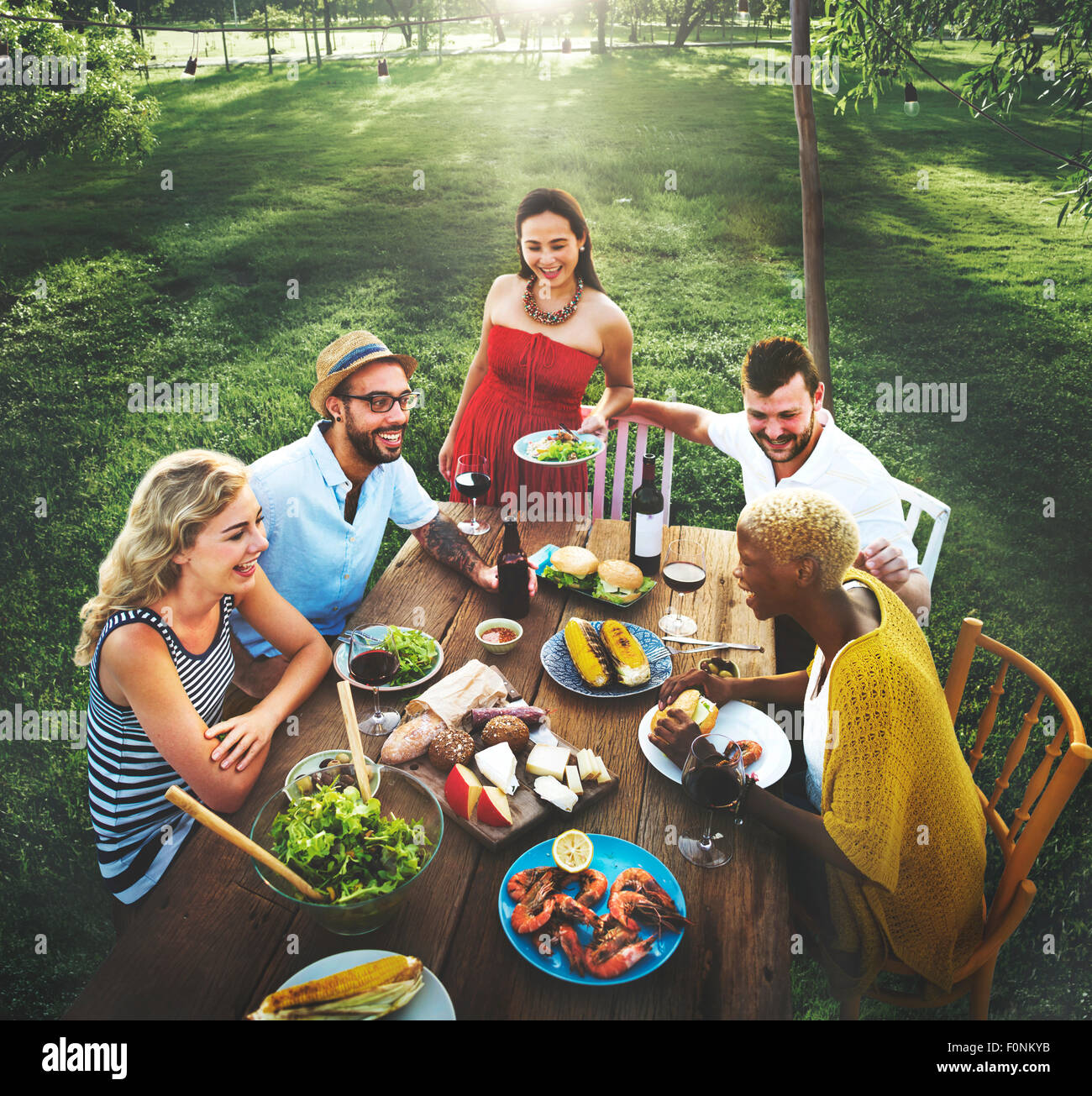 Diverse People Party Togetherness Friendship Concept Stock Photo - Alamy