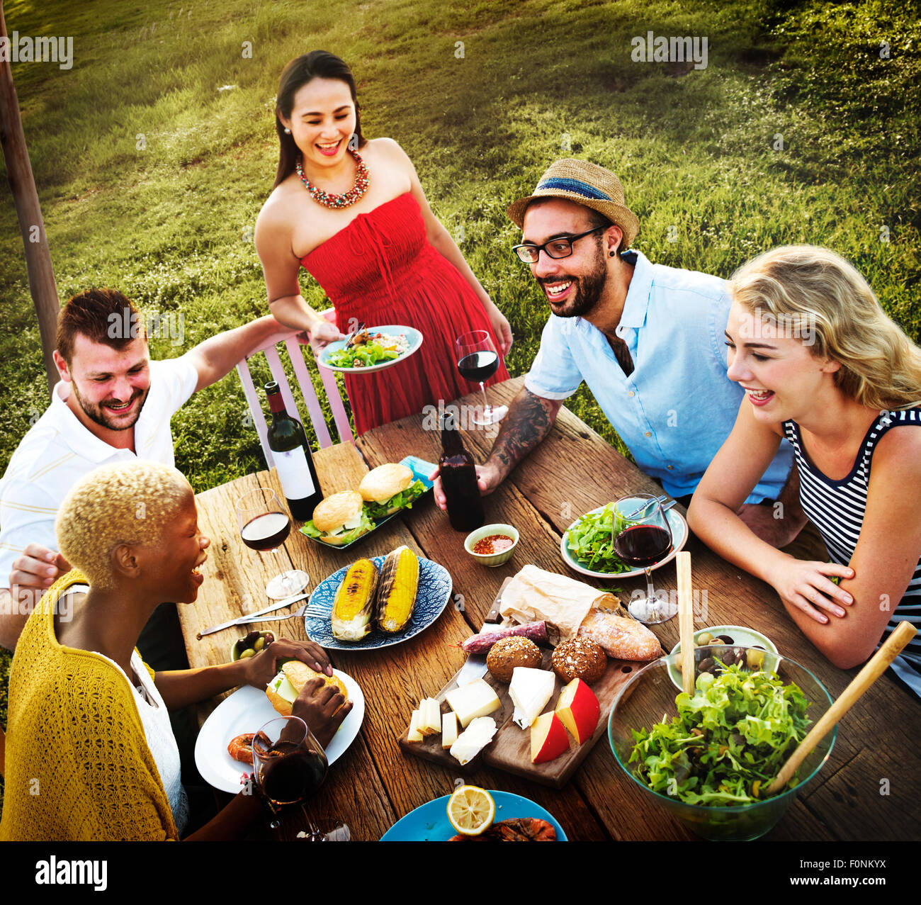 Diverse People Party Togetherness Friendship Concept Stock Photo - Alamy