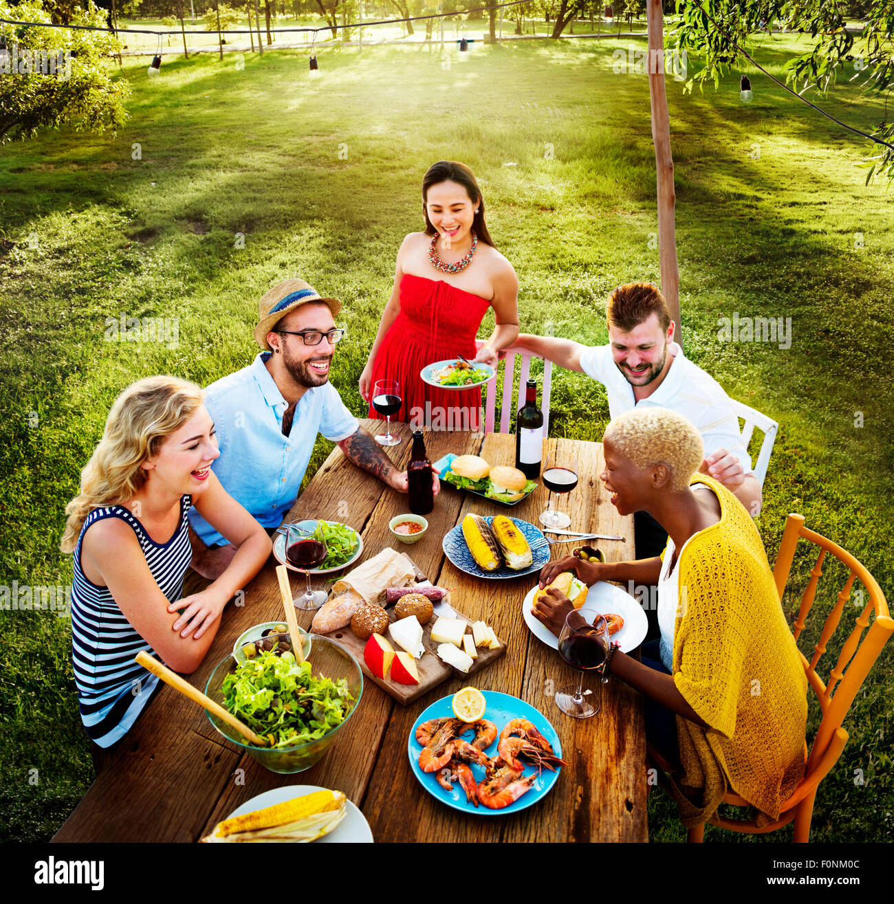 Diverse People Party Togetherness Friendship Concept Stock Photo - Alamy