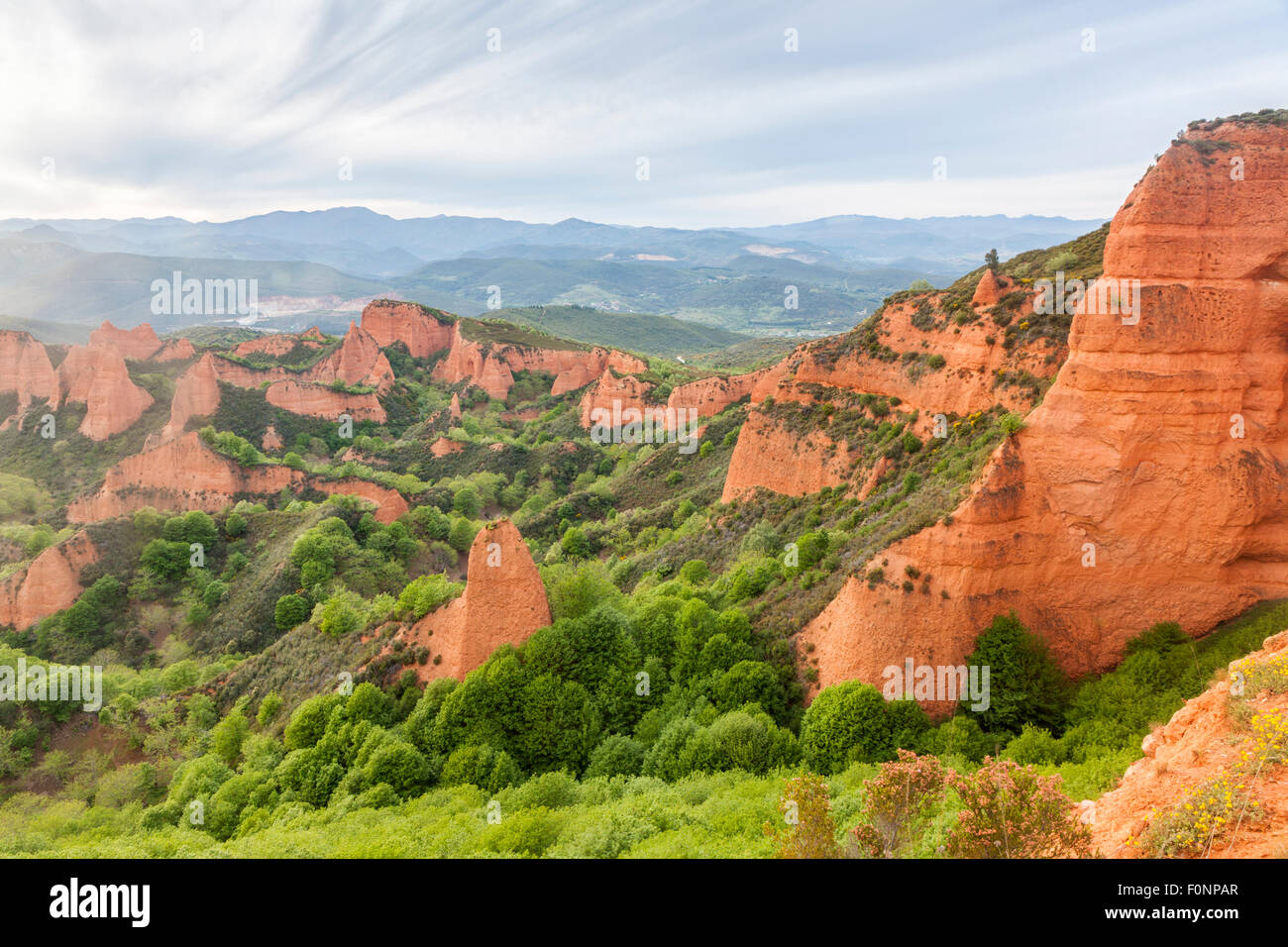 Natural park of Las Medulas, Leon, Spain Stock Photo - Alamy