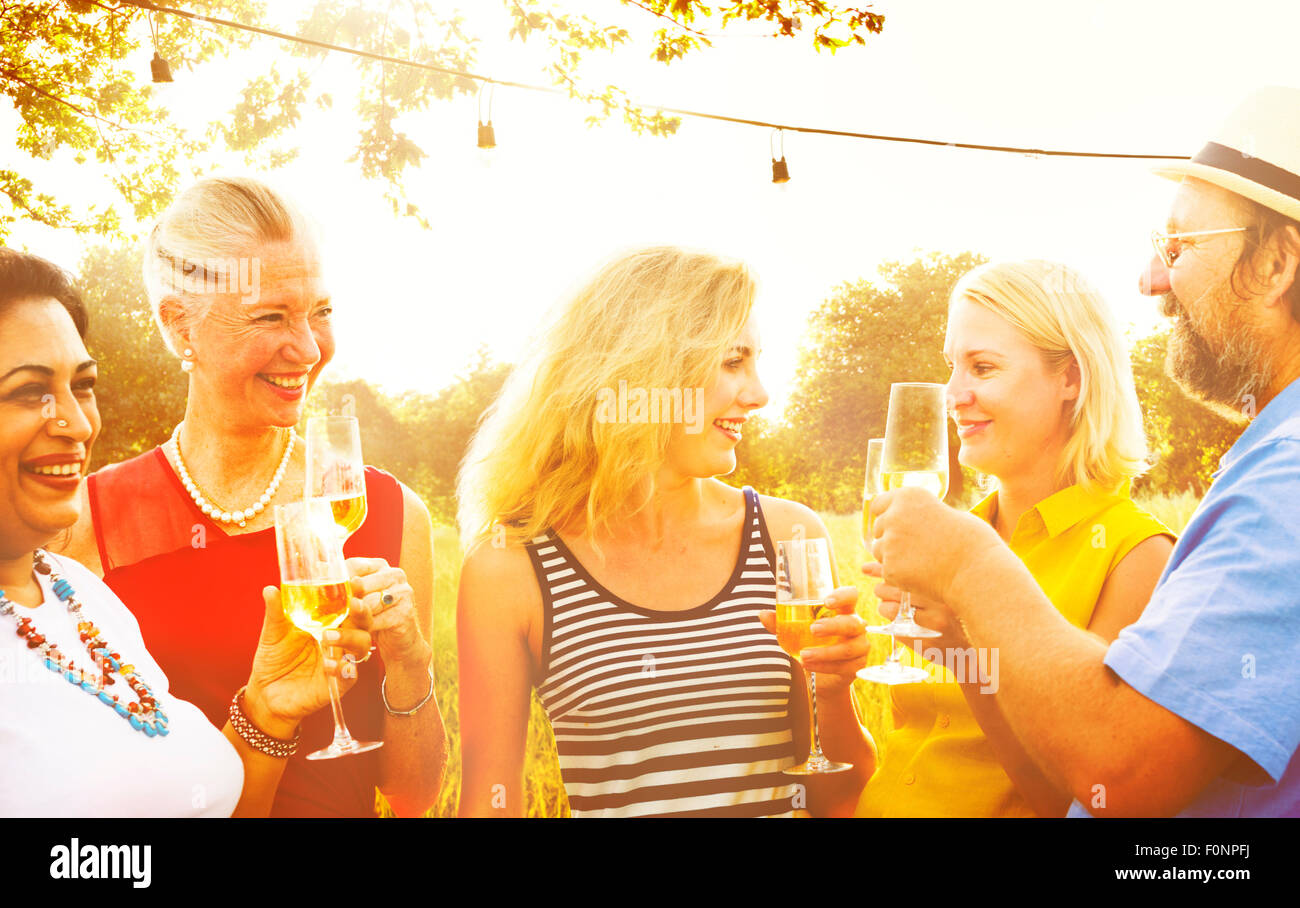 Diverse People Party Togetherness Friendship Concept Stock Photo - Alamy