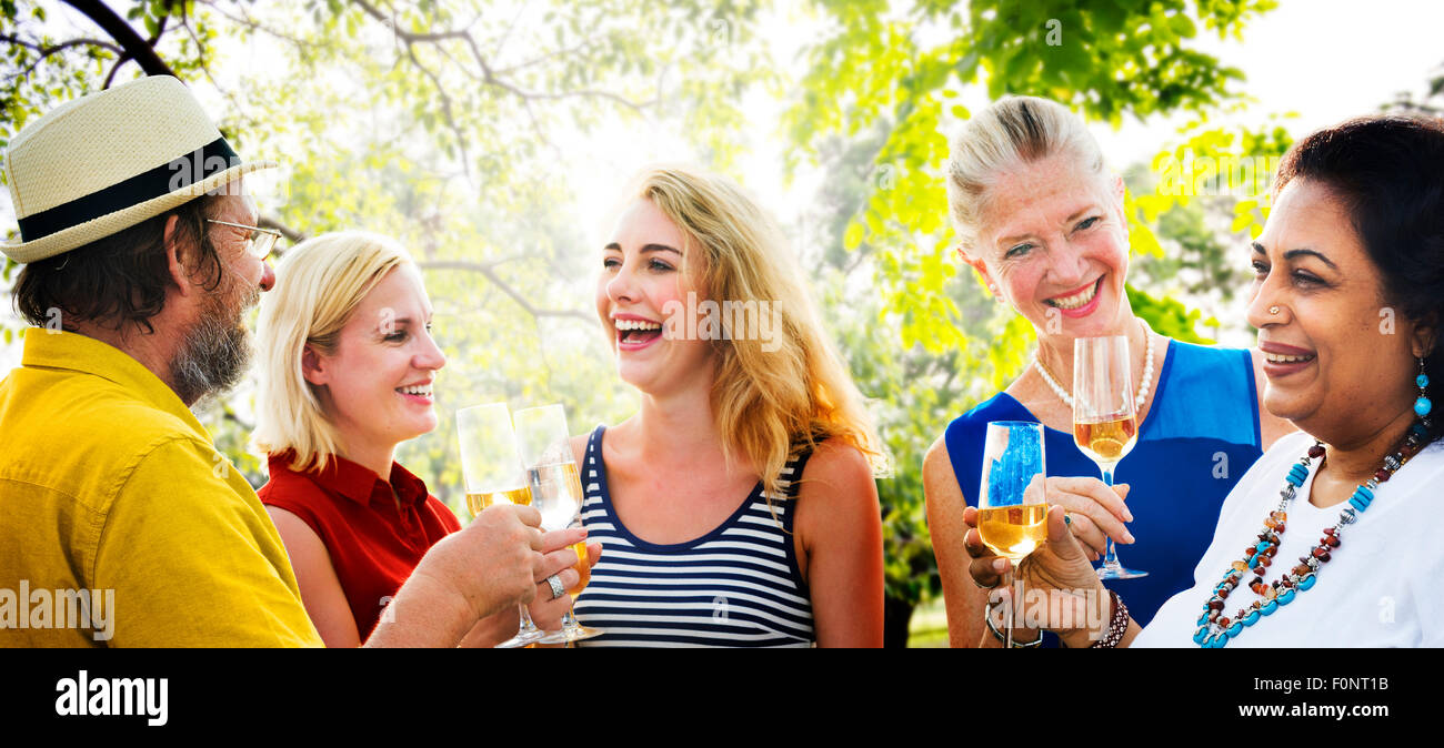Diverse People Party Togetherness Friendship Concept Stock Photo - Alamy