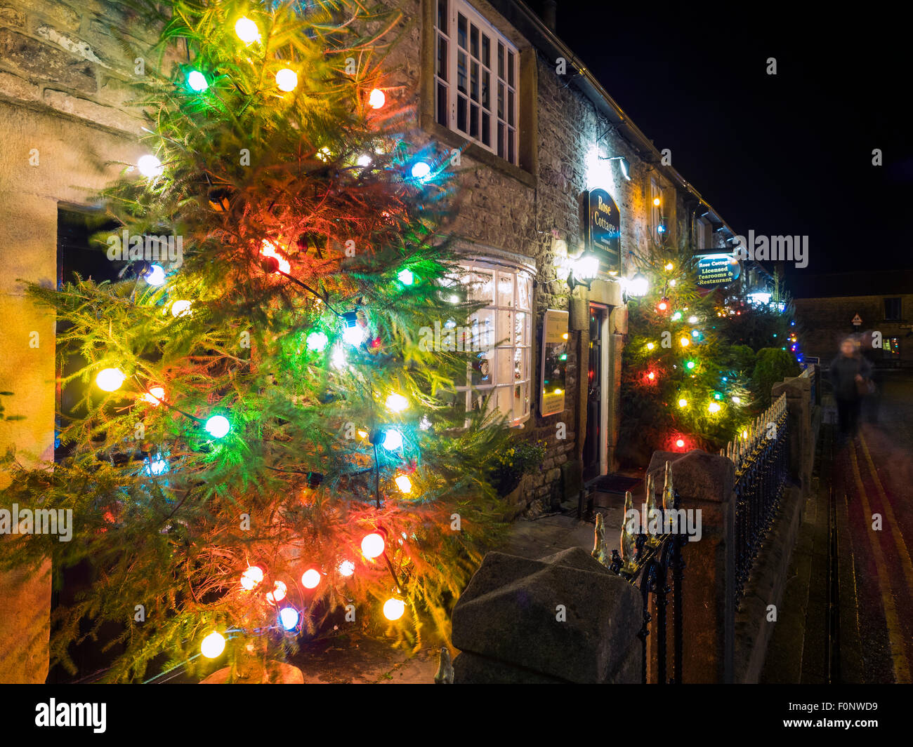 Peak district castleton christmas lights hires stock photography and