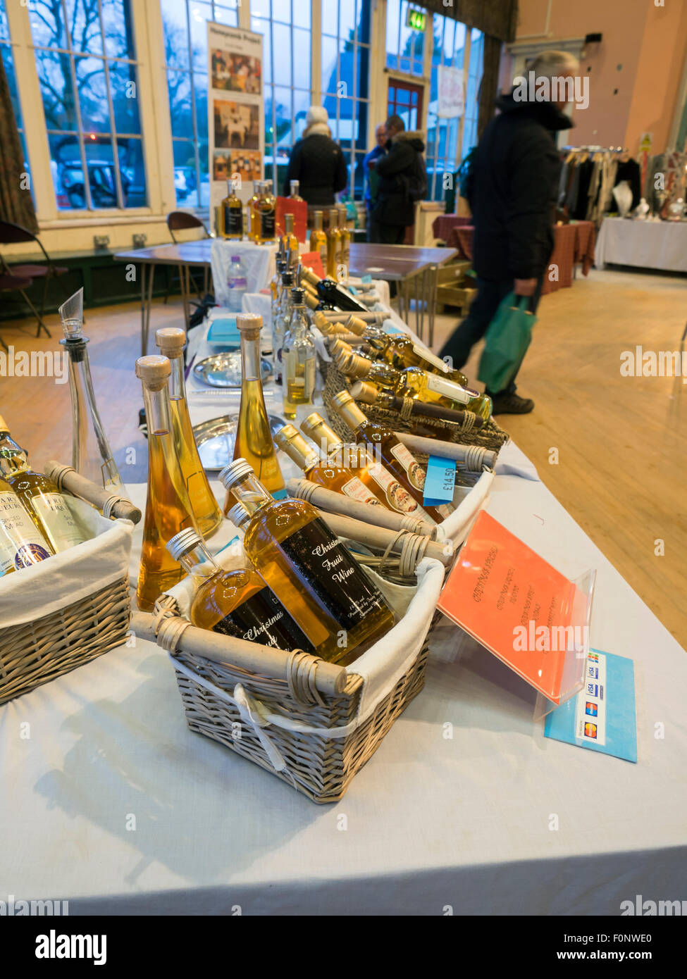 Drinks stall Buxton Christmas market held in the Pavilion Gardens