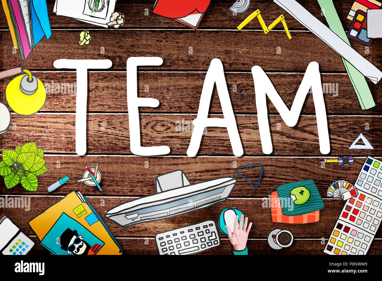 Team Corporate Teamwork Collaboration Assistance Concept Stock Photo ...