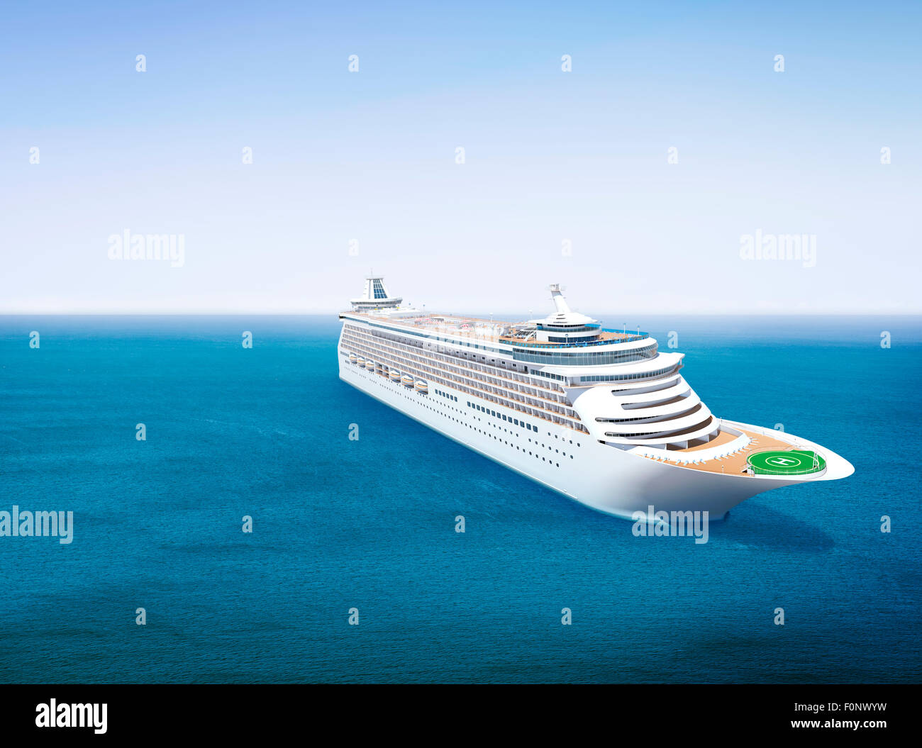 Yacht Cruise Ship Sea Ocean Tropical Scenic Concept Stock Photo