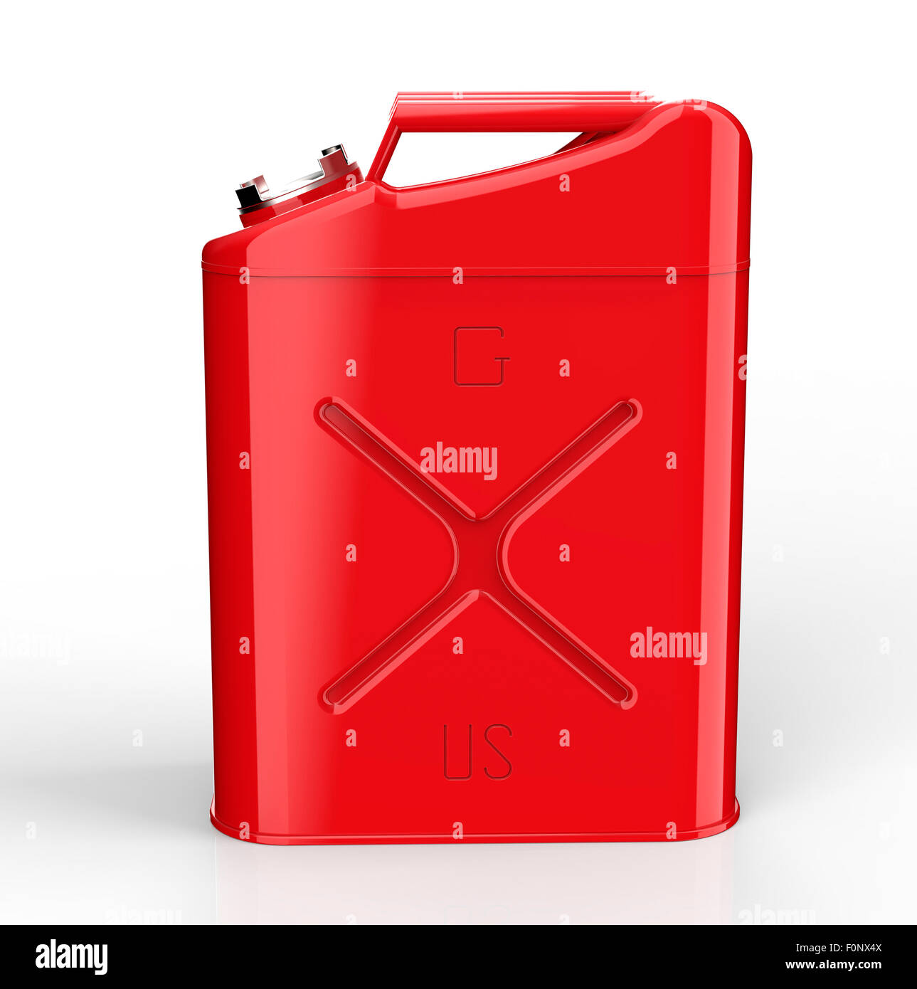 red fuel container isolated on white with clipping path Stock Photo Alamy