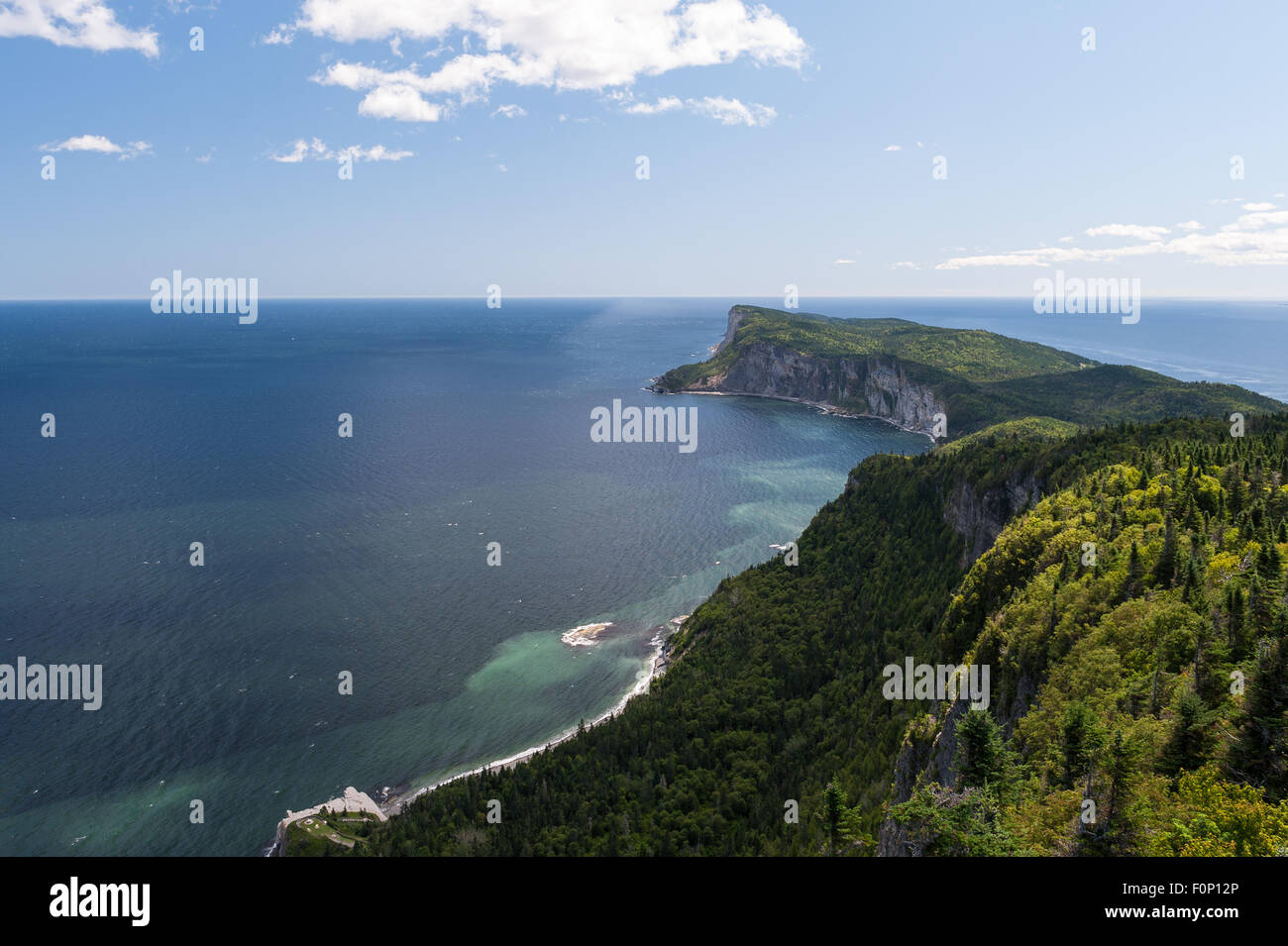 Forillon National Park as seen from the viewpoint atop Mt-St-Alban, Gaspe Peninsula, Quebec, Canada Stock Photo