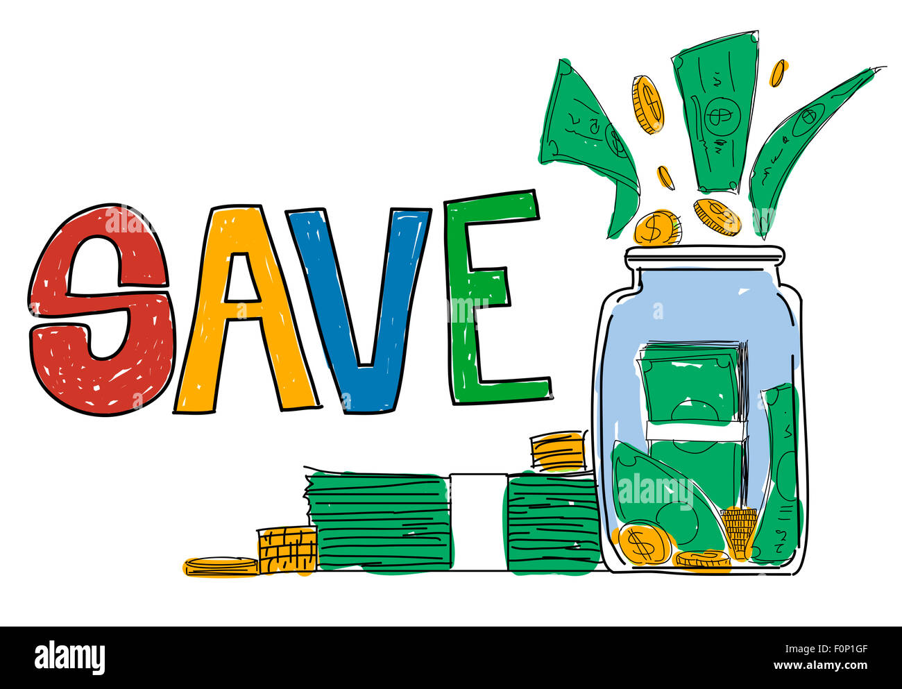 Save Saving Investment Finance Money Concept Stock Photo