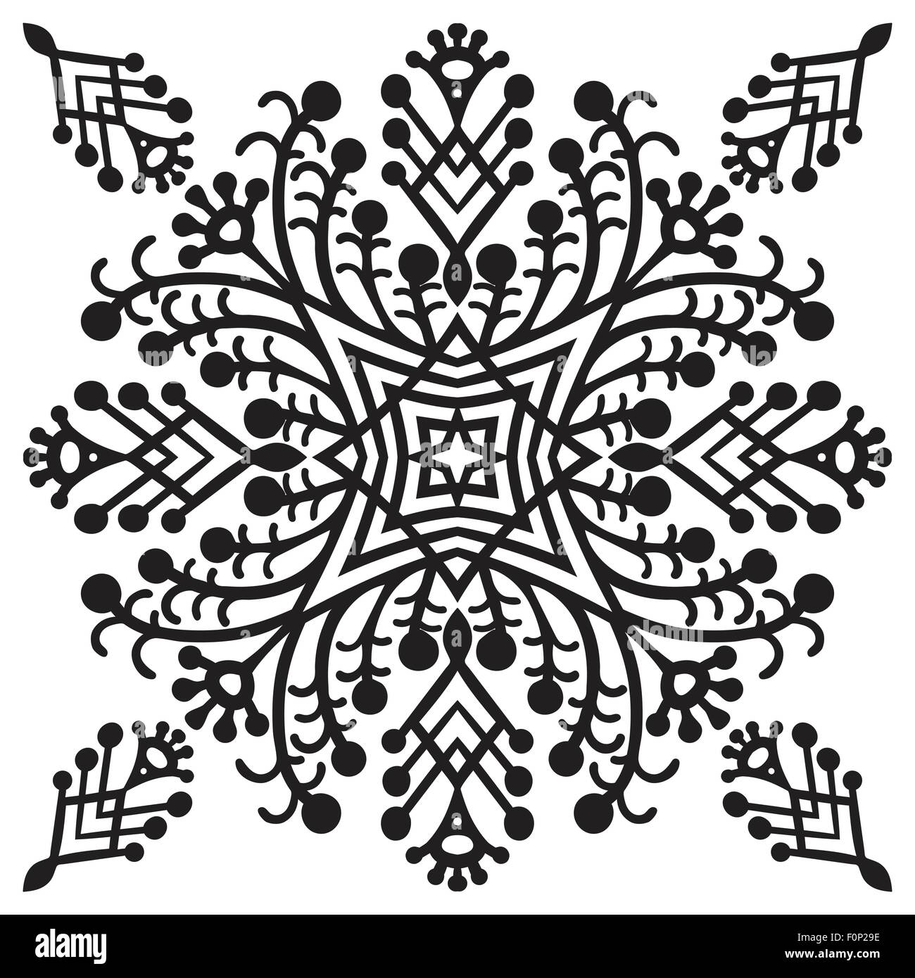Hand drawing zentangle mandala element Stock Vector Image & Art - Alamy
