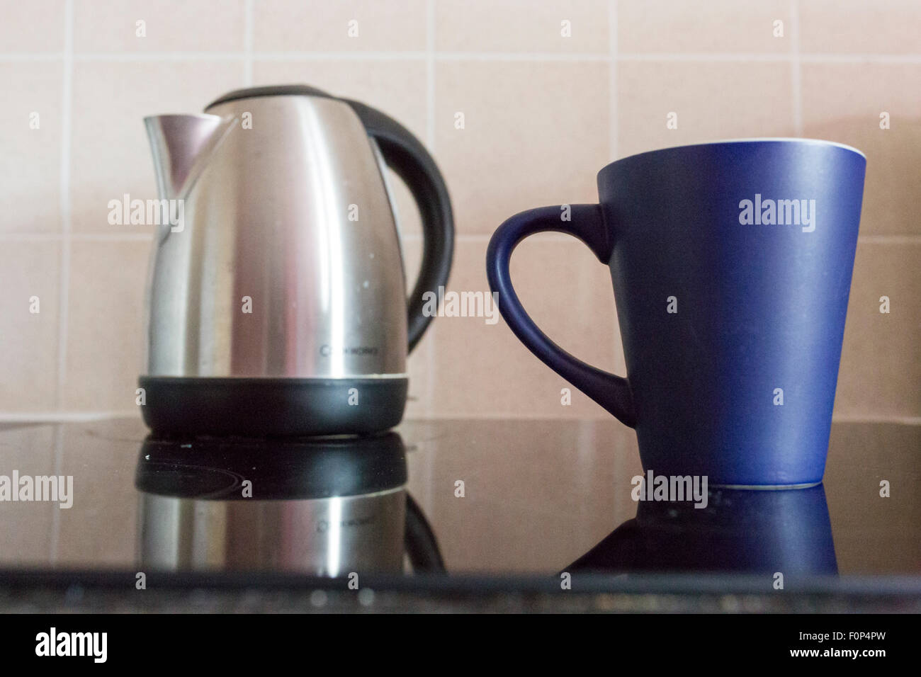 an electric kettle and a mug Stock Photo