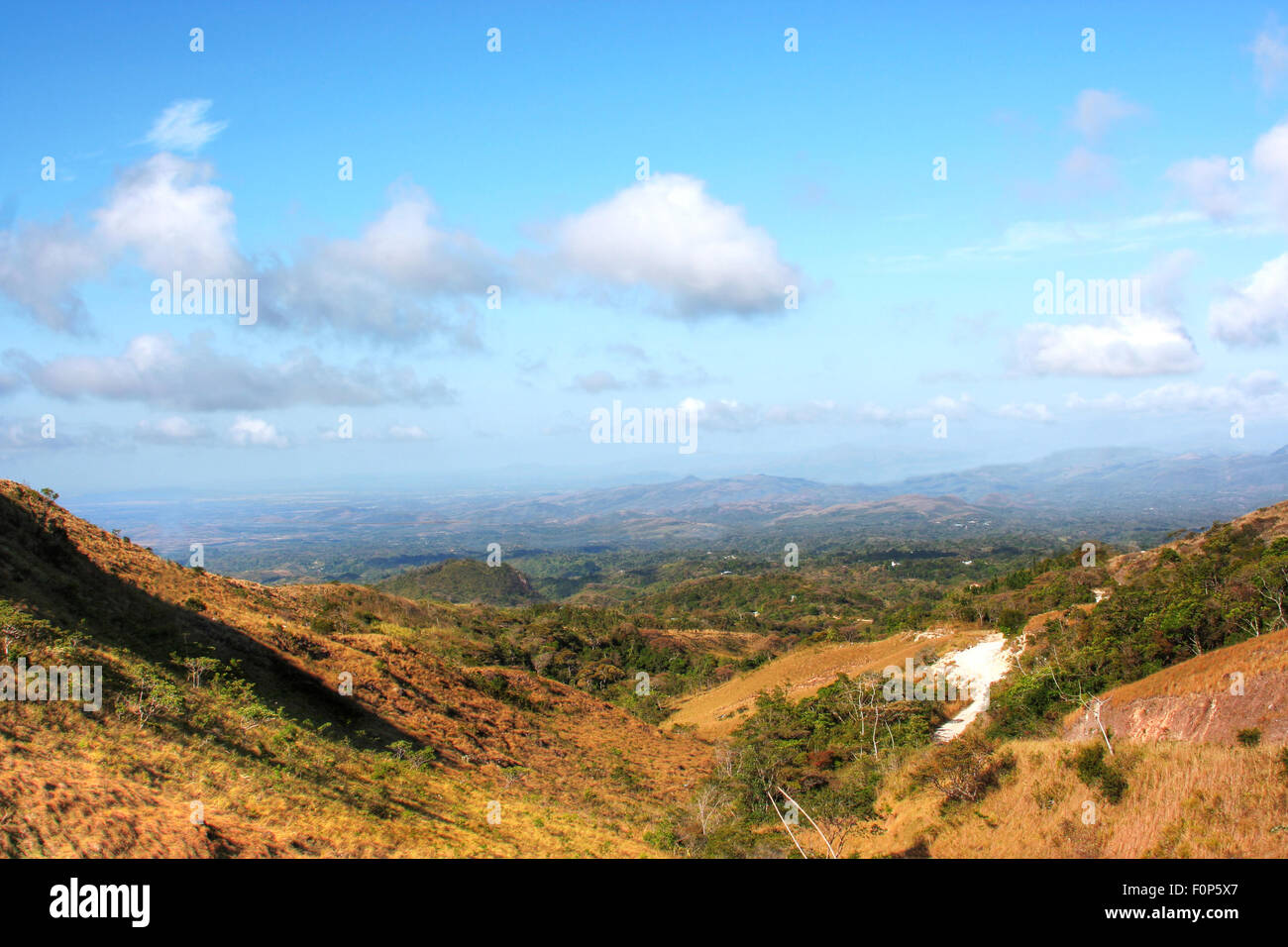 Panoramic view of El Valle de Anton in the mountains of Panama Stock Photo