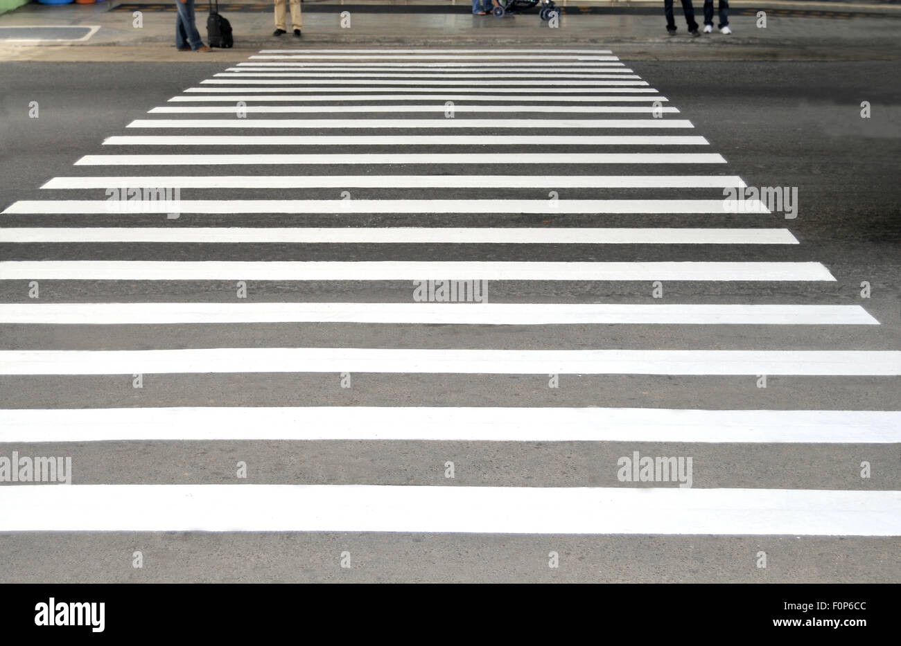 Close up shot of a pedestrian safety line Stock Photo