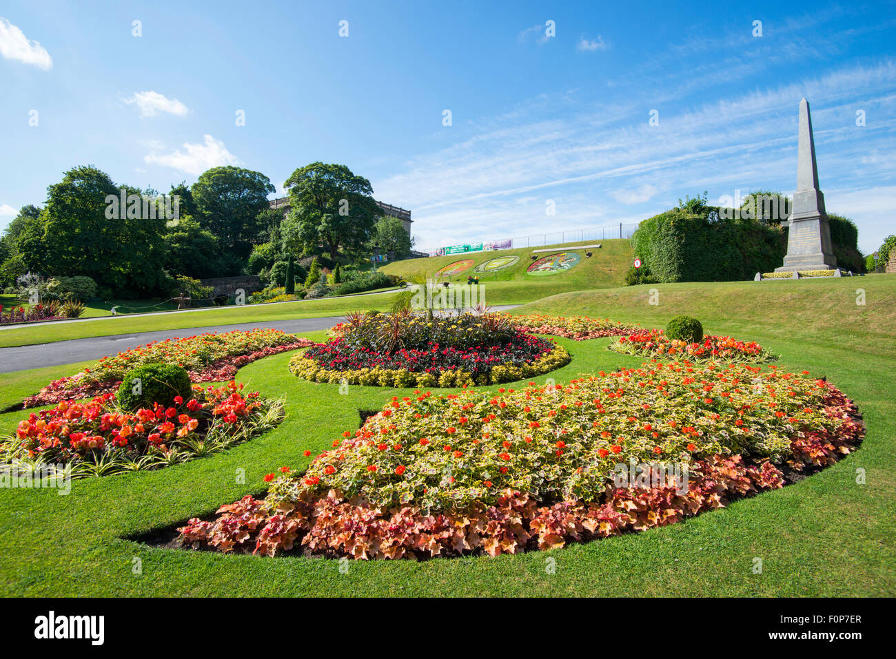 Summer at Nottingham Castle, Nottinghamshire England UK Stock Photo