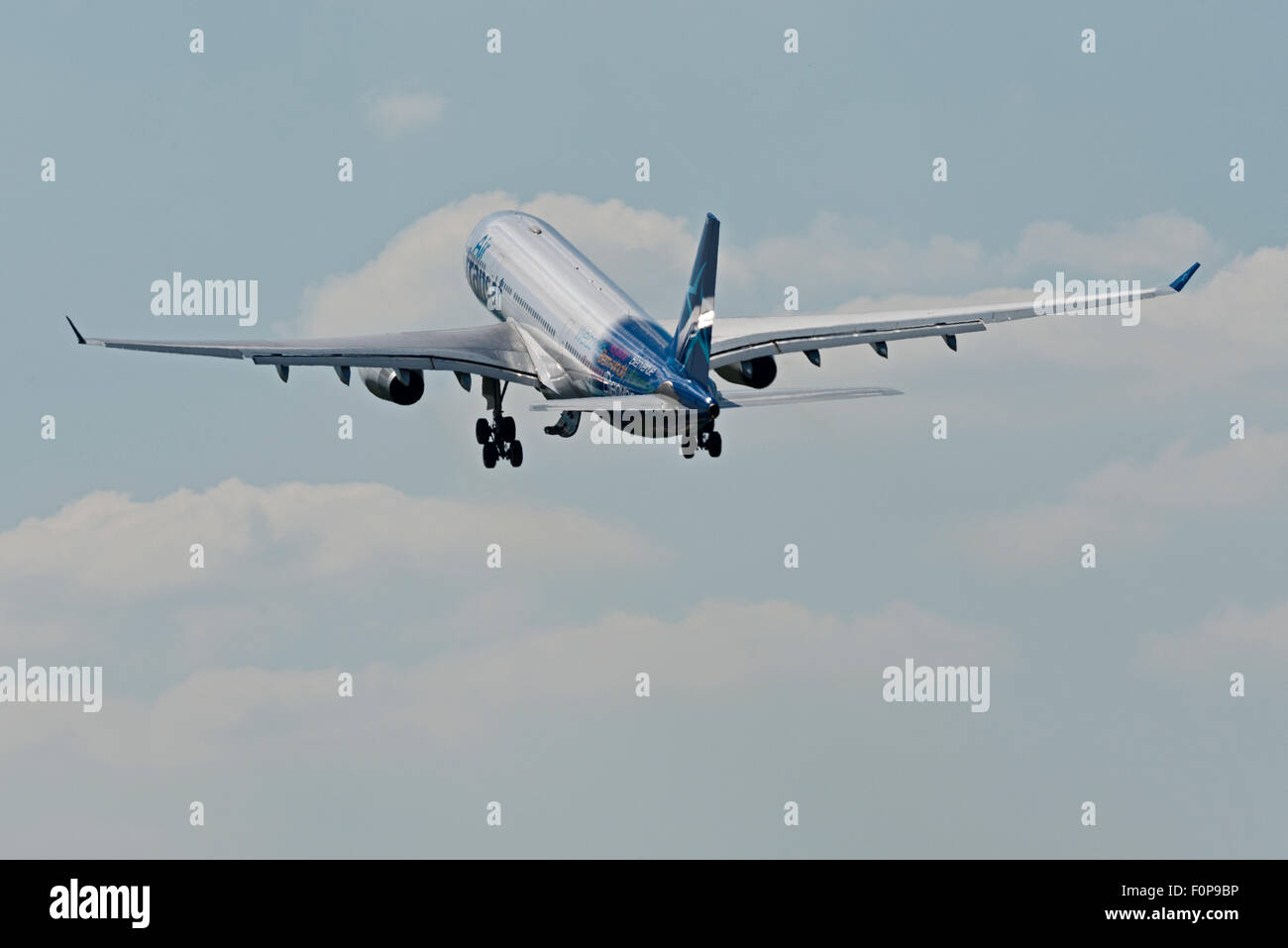 C-GPTS Air Transat Airbus A330-200 Manchester Airport england uk arrivals Stock Photo