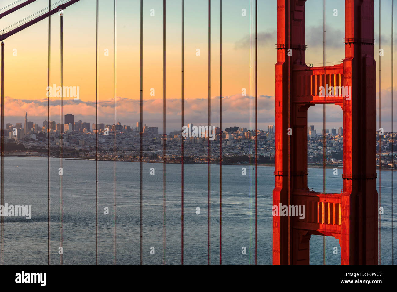San Francisco early morning at sunrise Stock Photo