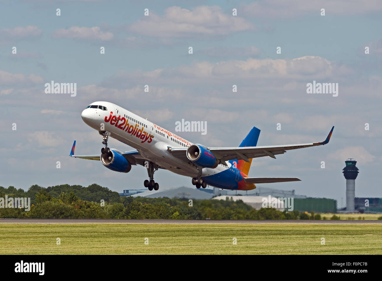 GLSAN Jet2 Boeing 757200 Manchester Airport england uk rotation