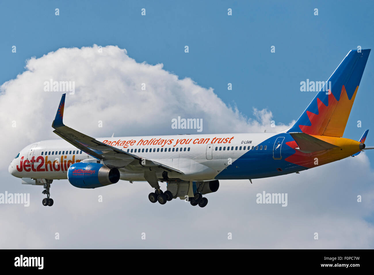 GLSAN Jet2 Boeing 757200 Manchester Airport england uk rotation