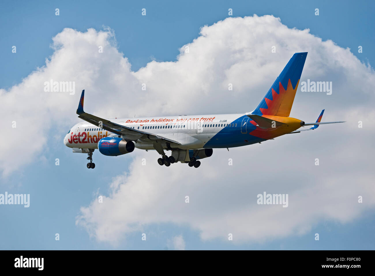 GLSAN Jet2 Boeing 757200 Manchester Airport england uk rotation