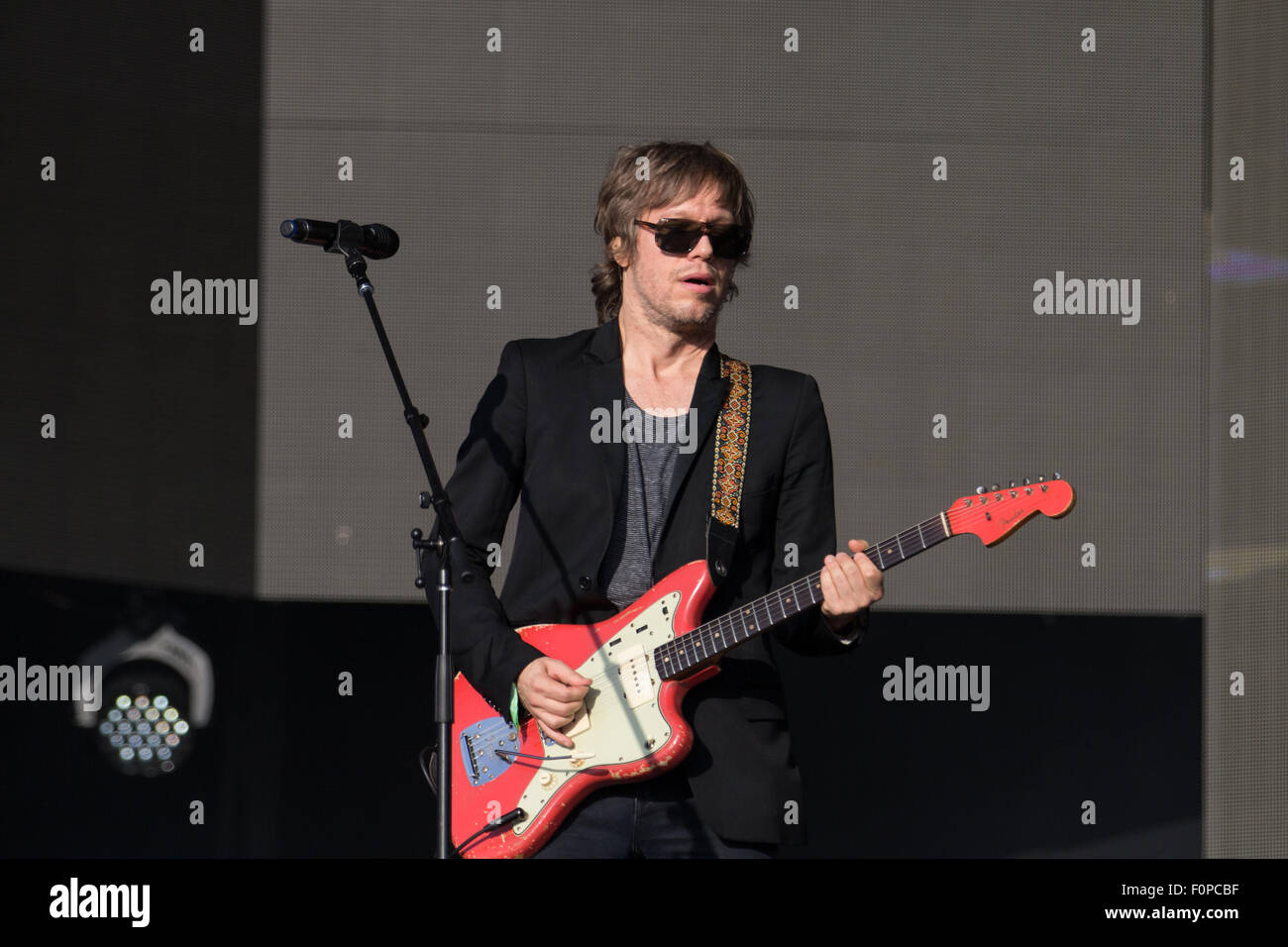 Beck performing at the Barclaycard Presents British Summer Time held at the Hyde Park  Featuring: Beck, Jason Falkner Where: London, United Kingdom When: 18 Jun 2015 Stock Photo