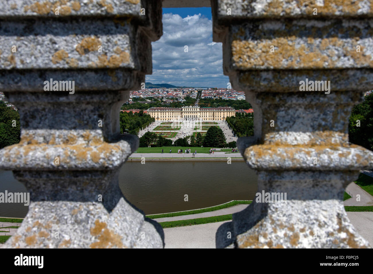 Gloriette building in the palace gardens Schloss Schoenbrunn palace, UNESCO World Heritage Site, Vienna, Austria, Europe Stock Photo