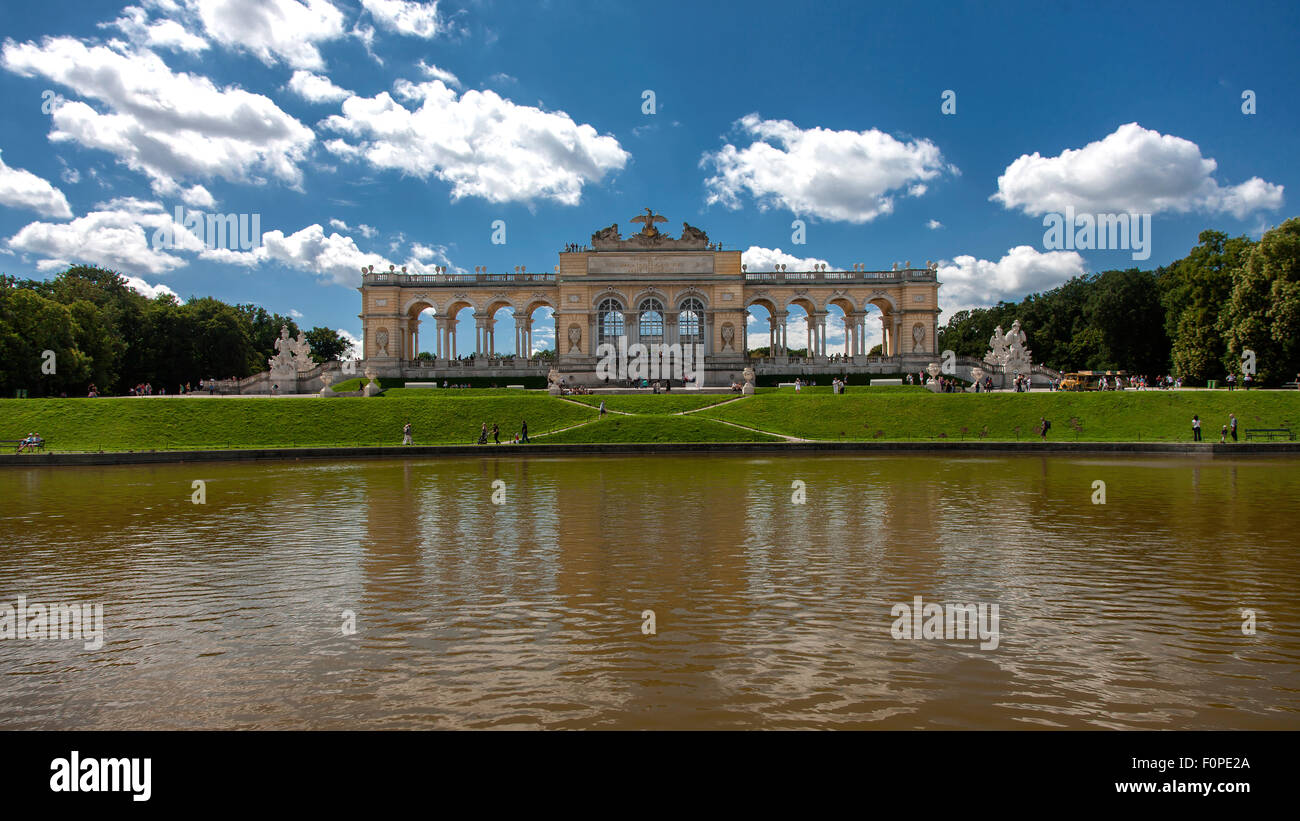 Gloriette building in the palace gardens Schloss Schoenbrunn palace, UNESCO World Heritage Site, Vienna, Austria, Europe Stock Photo