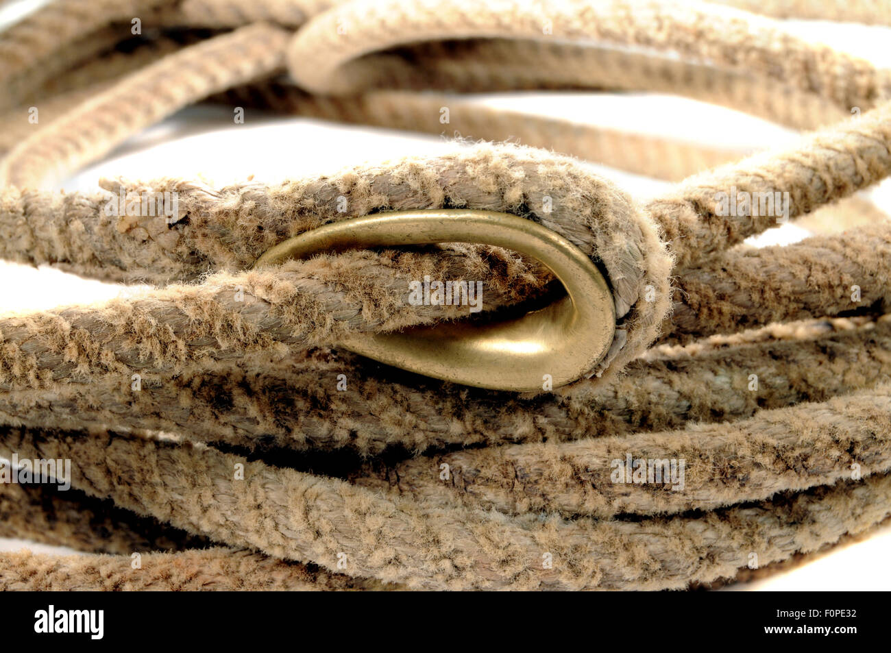 Macro shot of a very old and used cattle rope Stock Photo Alamy