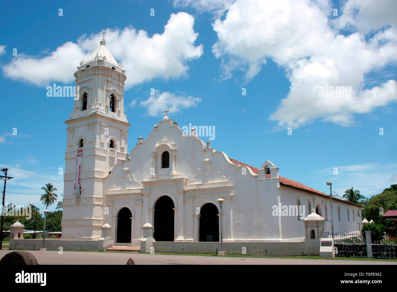 Cathedral of Nata, One of the first churches in the American Continent, Pacific side Stock Photo
