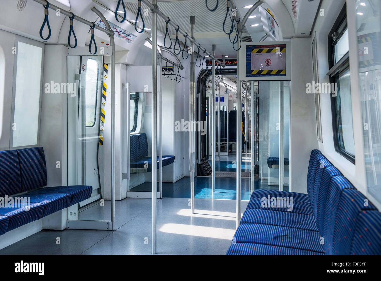 Subway Metro Train in Kuala Lumpur, Malaysia Stock Photo