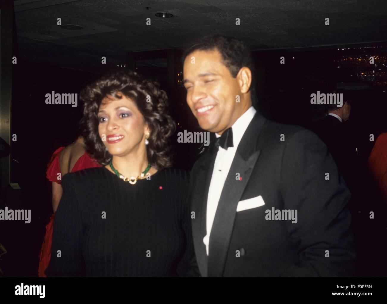 BRYANT GUMBEL with wife June Carlyn Baranco 1990.f9387. © Michael ...