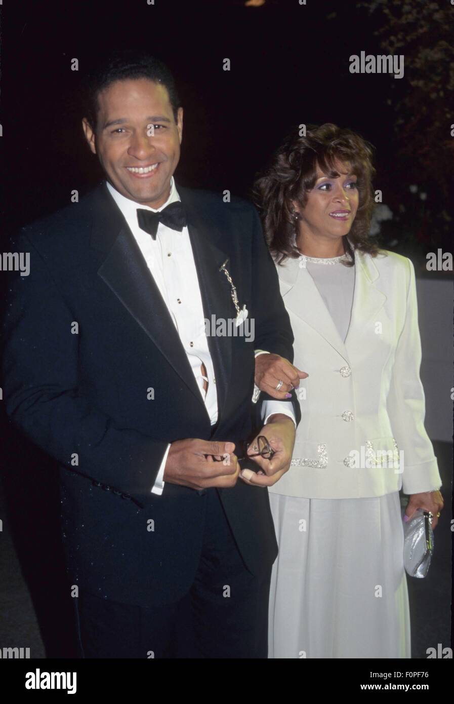 BRYANT GUMBEL with wife June Carlyn Baranco at Cartier Gala, MET 1992