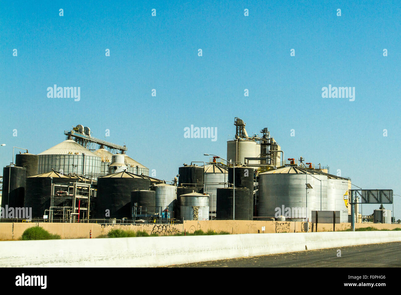 A Grain and Milling company in California's Central Valley along Sate