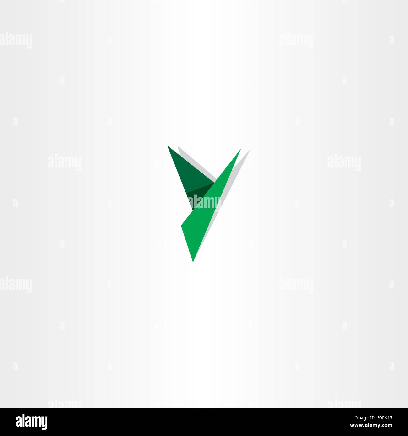 green paper letter y triangles logo design Stock Vector Image & Art - Alamy