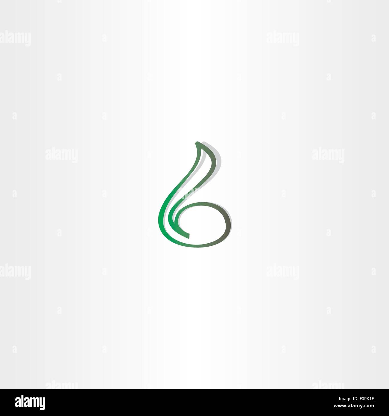 green small letter b icon vector element symbol Stock Vector