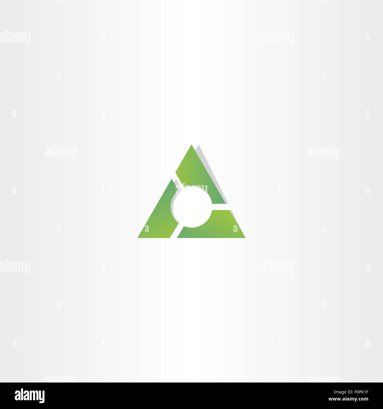 green triangle gradient logo design element icon Stock Vector Image ...