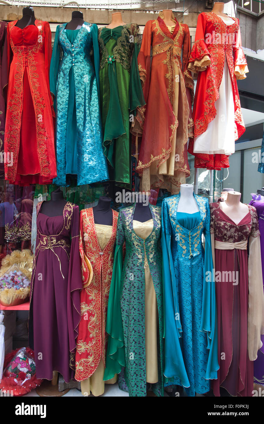 Traditional muslim womens dresses Black Sea port of Trabzon
